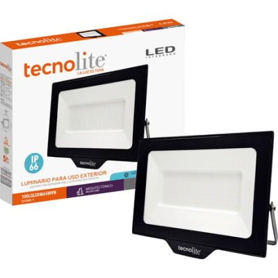 Luminario LED Exterior 100 W / 9 000 lm / 6 500 K Luz de Día / IP66 IK07 / Aluminio / 100-277 V~ / 25 000 h / No Atenuable | SIERRA STORE
