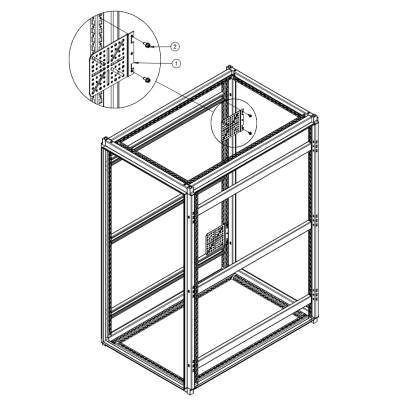Soporte Universal para PDU / Acero 1.9 mm / Acabado Zincado / Montaje en Esquina / Compatible Gabinetes ProLine | SIERRA STORE