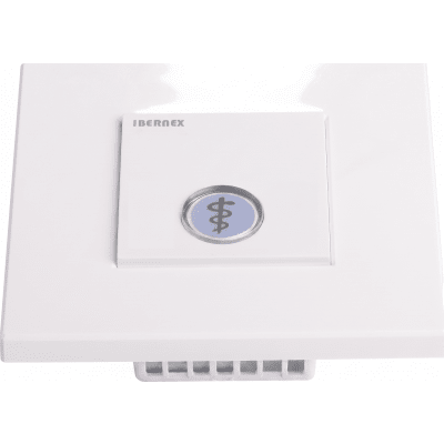 Pulsador de Alarma Médica Iluminado / Contacto NA / IP65 / 12VDC / 44x44x46 mm / 1.73x1.73x1.81 in | SIERRA STORE