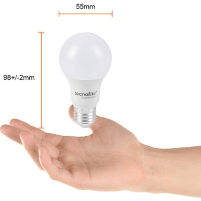 Foco LED A19 8.5 W / Base E27 / 800 lm / 6 500 K Luz de Día / IRC 80 / 15 000 h / No Atenuable | SIERRA STORE