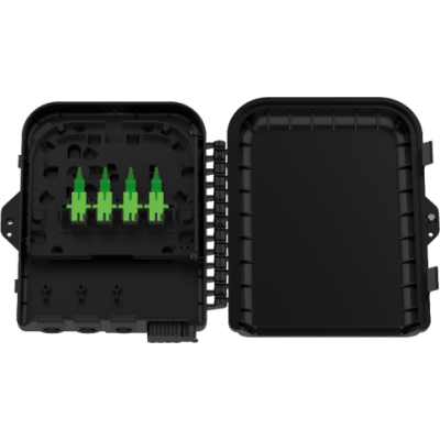 Caja de Empalme FTTx / 24 Fusiones / Splitter 1x8 SC/APC / 8 Acopladores SC/APC / 3 Puertos Troncal / IP65 / Interior-Exterior | SIERRA STORE