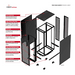 Gabinete para Servidor / 45U / 2163 x 800 x 1200 mm (85 x 31.5 x 47.2 in) / Acero 12 Gauge / RAL 9003 Blanco / Carga Estática 1361 kg | SIERRA STORE