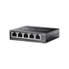 Switch Gestionado 5 Puertos Gigabit / 4 Puertos PoE+ 802.3at/af / 65W Power Budget / Gestión Cloud Omada SDN / Sin Ventiladores / QoS | SIERRA STORE