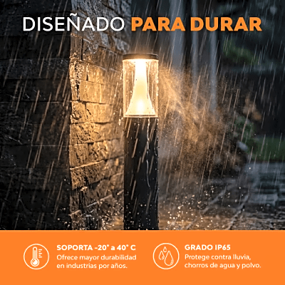 Luminario Exterior  LED Integrado 9 W / Flujo Luminoso 430 lm / Temperatura de Color 3000 K / Ángulo de Apertura 140° / IP65 / | SIERRA STORE