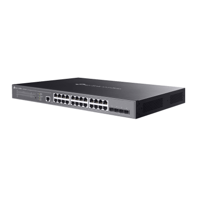 Switch L2+ Gestionado / 24 Puertos Gigabit + 4 Puertos 10G SFP+ / 16 PoE+ (30W) + 8 PoE++ (90W) / 128 Gbps / 500W PoE Budget / SDN | SIERRA STORE