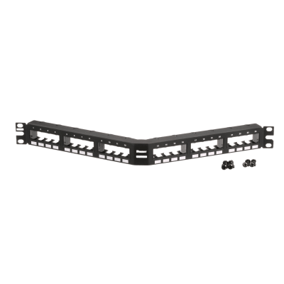 PANDUIT CPPA24FMWBLY - Panel de Parcheo Modular / 24 Puertos / Diseño Angulado / 1U / 19 Pulgadas / Placas Frontales Extraíbles | SIERRA STORE