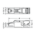 Conector Ethernet RJ-45 / Cat. 6A / Axial / Código T568A / AWG 22 / 10 Gbps / IP20 / -40°C a +85°C WAGO - Vista 3