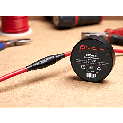 Cinta de Aislar Eléctrica / Vinilo PVC / Espesor 0.13 mm / Ancho 19 mm / Longitud 20 m (65.6 ft) / Aislamiento 600 V / Retardante a la | SIERRA STORE