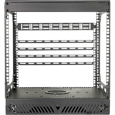 Rack Abierto Deslizante y Giratorio / 12U / Rotación 360° / Carga 68 kg (150 lbs) / Norma EIA/ECA-310-E / Gestión de Cables | SIERRA STORE