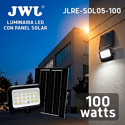 Luminario LED Solar / Sensor PIR / Potencia 100 W o 200 W / Flujo Luminoso 1600 lm o 4600 lm / Batería de Fosfato 3.2V 6Ah o 15Ah / | SIERRA STORE