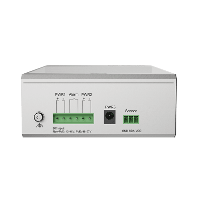 Switch Industrial PoE / 8 Puertos Gigabit PoE / 270W Budget / Uplink SFP / DIN-Rail / -30°C a 65°C / Fanless | SIERRA STORE