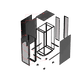 Gabinete para Servidor / 45U / 7.05 x 1.97 x 3.94 pies / Acero 12 Gauge / Carga 1361 kg / RAL 9005 Negro | SIERRA STORE