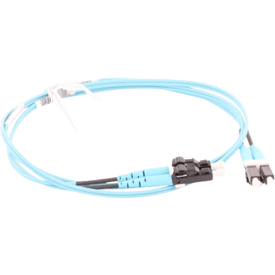 PANDUIT FX2ERLNLNSNM035 - Jumper de Fibra Optica Multimodo 50/125 OM3, LC-LC Duplex, OFNR (Riser), Color Aqua, 35 Metros (114.83 Pies) | SIERRA STORE