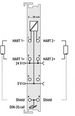 Módulo de Entrada Analógica / 2 Canales 4-20mA HART / Aislamiento Galvánico 500V / Protocolo HART / Protección Sobrecarga ...