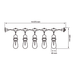 Guirnalda Serie de 24 Luces LED de 24 W / Longitud de 14.6 m (47.9 ft) con 24 Focos S14 / 2700 K Luz Cálida / 111 lm / IP65 Interior y | SIERRA STORE