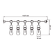 Guirnalda Serie de 24 Luces LED de 24 W / Longitud de 14.6 m (47.9 ft) con 24 Focos S14 / 2700 K Luz Cálida / 111 lm / IP65 Interior y | SIERRA STORE