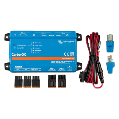 Centro de comunicaciones / Monitoreo remoto / Pantallas táctiles 5" y 7" / Conectividad Bluetooth / VRM / VE.Direct, VE.Bus, VE.CAN | SIERRA STORE