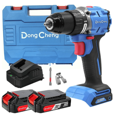 Rotomartillo / Taladro Inalámbrico de 20V sin Carbones, Broquero de 1/2", incluye 2 Baterías de 2.0 Ah, Cargador y Maletín...