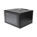 Gabinete de Pared / 6U / 19 Pulgadas / 600 x 550 x 382 mm / Cristal Templado 5 mm / Carga Estática 60 kg / IP20 / Acero SPCC RAL 9004 | SIERRA STORE