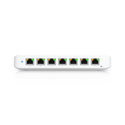 USW Ultra Switch de 8 Puertos GbE (7 Puertos PoE+ y 1 Puerto Entrada PoE++) con Opciones de Montaje Versátiles UBIQUITI - ...