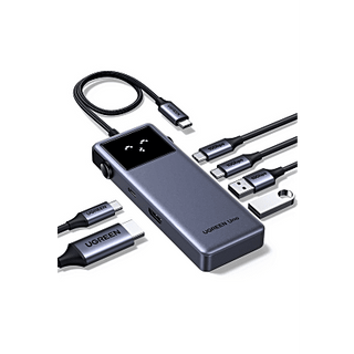 Hub USB-C 6 en 1 / HDMI 4K@60Hz / 3 Puertos USB-A 5Gbps / Carga PD 3.0 100W / Compatibilidad Universal Windows-macOS-Linux...