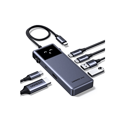 Hub USB-C 6 en 1 / HDMI 4K@60Hz / 3 Puertos USB-A 5Gbps / Carga PD 3.0 100W / Compatibilidad Universal Windows-macOS-Linux...