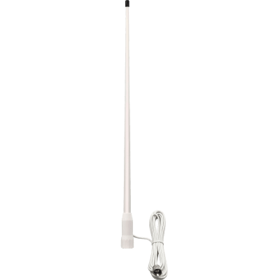 Antena Marina VHF / Fibra de Vidrio / 3.5 dBi / 50 W / Cable RG58 4.5 m (14.8 ft) / PL-259 / Bajo Perfil | SIERRA STORE