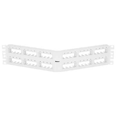 PANDUIT CPPA48FMWWH - Panel de Parcheo Modular / 48 Puertos / Angulado Instalación al Ras / Sin Blindaje / 2 UR / 19 pulgadas | SIERRA STORE