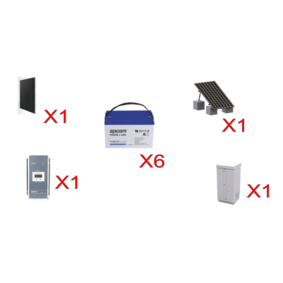 Kit Solar / 610W / 12VDC / 600Ah VRLA / 60A MPPT / Autonomía 24h | SIERRA STORE