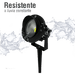 Luminario LED Tipo Estaca / COB / 12W / 110-240V~ 60Hz / IP65 / 2700 K Luz Cálida / Ángulo de Luz 36° / Cabeza Ajustable 45° a 85° / | SIERRA STORE