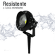 Luminario LED Tipo Estaca / COB / 12W / 110-240V~ 60Hz / IP65 / 2700 K Luz Cálida / Ángulo de Luz 36° / Cabeza Ajustable 45° a 85° / | SIERRA STORE