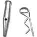 Pasador Cónico + R-clip Set / Compatible con Truss 40x40 cm / Acero de Alta Resistencia Forjado / Galvanizado / Zincado / Largo 92 mm | SIERRA STORE