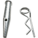 Pasador Cónico + R-clip Set / Compatible con Truss 40x40 cm / Acero de Alta Resistencia Forjado / Galvanizado / Zincado / Largo 92 mm | SIERRA STORE