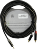 Cable Audio 3.5mm a 2 RCA / Diferenciador Blanco y Rojo / Conectores Negros / 5m (16.4 ft) | SIERRA STORE