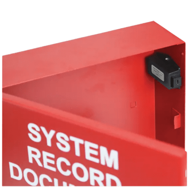 Caja Metálica Roja | Documentos De Registro Del Sistema | Con Unidad Flash USB-C | Cerradura De Botón | 12x12x4 | SIERRA STORE