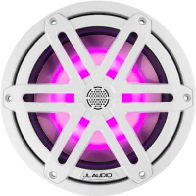 Bocinas Náuticas / 7.7" / Coaxial / 70 W RMS / LED RGB / Rejilla Deportiva Blanca / 4 Ω / Respuesta 45 Hz-25 kHz / Polipropileno | SIERRA STORE