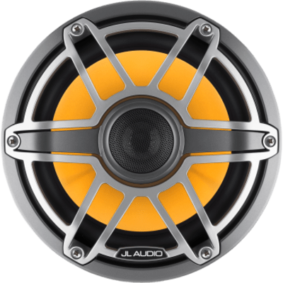 Bocinas Náuticas Coaxiales 8.8" / 125 W RMS / 90.5 dB / 38 Hz-20 kHz / 4 Ω / LED Transflective™ / Rejilla Deportiva Titanio / Marino | SIERRA STORE
