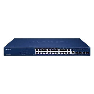Switch Gestionado PoE++ / 16 Puertos Gigabit PoE++ 95W / 8 Puertos Gigabit / 4 Puertos 10G SFP+ / Presupuesto PoE 420W / L2/L4 / ERPS | SIERRA STORE