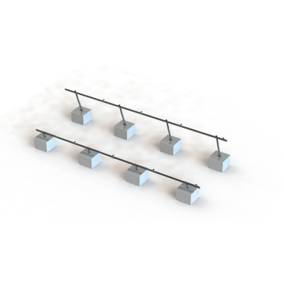 EPCOM VEKTOR21 - Sistema de Montaje Solar / Estructura Aluminio AL6005-T5 / Ángulo Ajustable 10°-30° / Patas Frontales Ajustables / | SIERRA STORE
