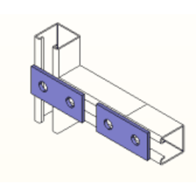 Conector / 9 cm / 2 Perforaciones / Acabado Anticorrosión / 3.54 pulgadas | SIERRA STORE