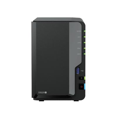 NAS DiskStation DS225+ | 2 Bahías | Intel Celeron J4125 | 2 GB DDR4 | Hasta 40 TB | Puertos 1GbE y 2.5GbE | USB 3.2 Gen 1 ...