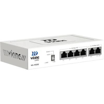 Switch PoE No Administrable / 4 Puertos 10/100 Mbps PoE af/at / 2 Puertos Uplink 10/100 Mbps / Alcance PoE 250 m (820.2 ft) / | SIERRA STORE