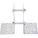 Base Multiposición para postes de paso o esquina / Acero Galvanizado Cal. 12 / 0.36 kg / Kit de Tornillería Incluido / Compatible con | SIERRA STORE