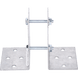 Base Multiposición para postes de paso o esquina / Acero Galvanizado Cal. 12 / 0.36 kg / Kit de Tornillería Incluido / Compatible con | SIERRA STORE