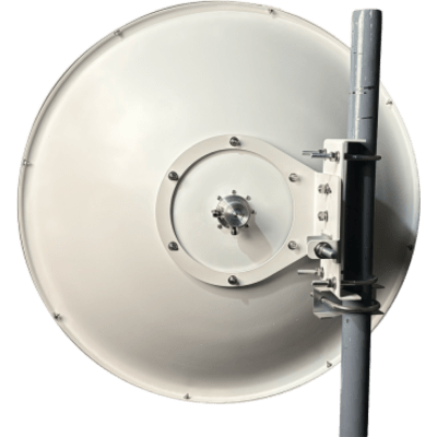 Antena Parabólica Banda Ultraancha / 4.9-7.2 GHz / Ganancia 34 dBi / Dual Slant 45°-90° / 96 cm (37.8 in) / Fibra de Vidrio / Conector | SIERRA STORE
