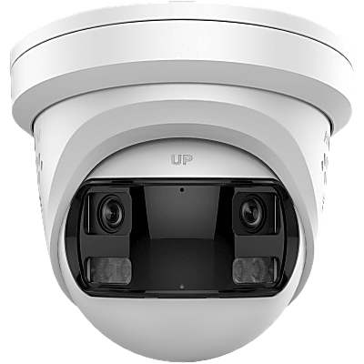 HIKVISION DS-2CD2387G3P-LIS2UY/SL - [PROTECCIÓN ACTIVA] Turret IP Panorámica 8 Megapíxel / 2 Lentes 4 mm (180°) / Imagen a Color 24/7 | SIERRA STORE