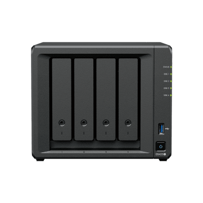 NAS DiskStation DS425+ | 4 Bahías | Intel Celeron J4125 2.7 GHz | 2 GB DDR4 / 2.5GbE + 1GbE | 2 Puertos USB 3.2 Gen 1 | 2 ...