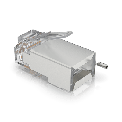 Paquete de 100 Conectores RJ45 Blindados Diseñados para Cables Ethernet UISP (UISP Cable Pro y Cable Carrier) UBIQUITI - V...