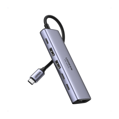 Hub USB-C 6 en 1 / HDMI 4K@60Hz / 2x USB-A 3.2 Gen 2 (10 Gbps) / 2x USB-C 3.2 (10 Gbps) / PD 100W / Compatibilidad Univers...