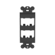 PANDUIT CFG4BL - Marco de Módulo Dúplex, Para Placas Frontales Estándar GFCI, Acepta 4 Módulos Mini-Com, Color Negro | SIERRA STORE